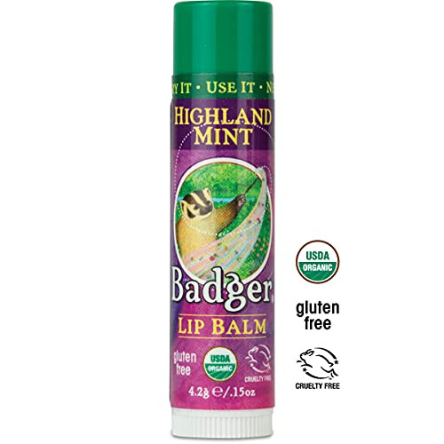 Badger Highland Mint Classic Lip Balm 0.15Oz Stick