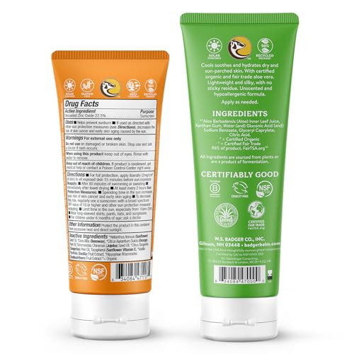 Badger Spf 40 Kids Mineral Sunscreen And Organic Aloe Vera Gel