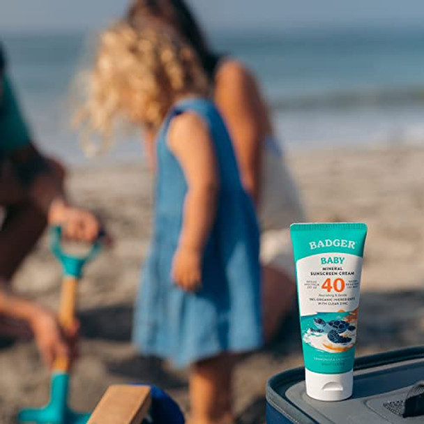 Badger Spf 40 Baby Sunscreen And Spf 40 Kids Sunscreen