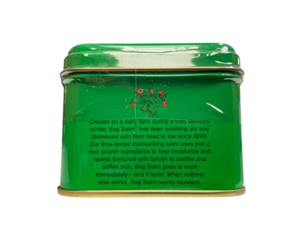 Bag Balm Vermont'S Original Moisturizing For Dry Skin Chapped Lips Cracked Heels Dog Paw Pads + More. 118 Ml (4 Oz) Tin (3)