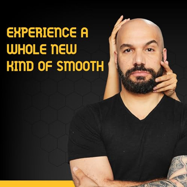 Bee Bald Scrub Exfoliating Preshave For Deep Cleans & Removing Pore Clogging Dirt Oil & Dry Flaky Skin. Prepares You For A ‘Super Close Shave’ 3 Fl Oz