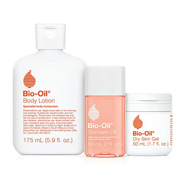 Biooil Skincare Set & Skincare Body Oil Vitamin E Serum For Scars & Stretchmarks Dermatologist Recommended All Skin Types 6.7 Oz