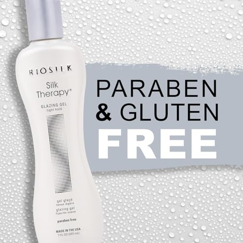 Biosilk Silk Therapy Glazing Gel Lighthold Styling Gel For Shine Without Stickiness Sulfate Paraben & Cruelty 7 Oz