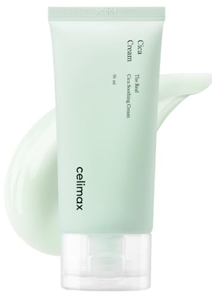 Celimax The Real Cica Soothing Cream With Fresh Cica Extract Oil  Hydrating Moisturizing Calming Lightweight Gel Cream 50Ml