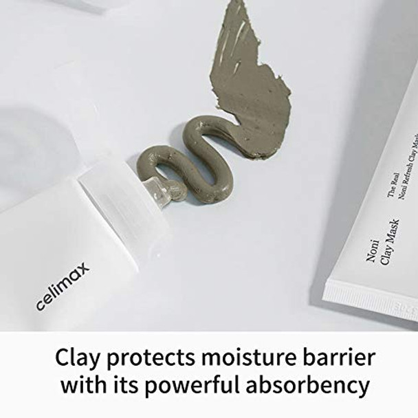 Celimax The Real Noni Refresh Clay Mask Clarifying Deep Pore Cleansing Hydrating Pore Minimizer For Oily Combination Skin Blackhead Korean Face Mask120G