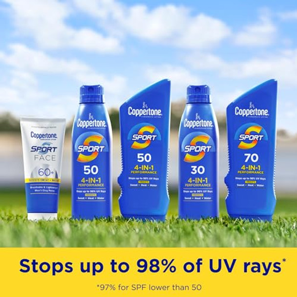 Coppertone Sport Sunscreen Spf 100 Lotion Water Resistant Sunscreen Body Travel Size 3 Fl Oz