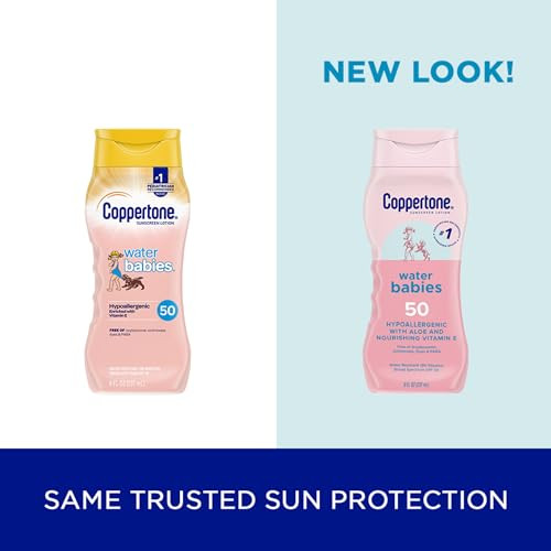 Coppertone Waterbabies Baby Sunscreen Lotion Spf 50 Baby S For  Moms Hypoallergenic Sunscreen For Babies Water Resistant Pediatrician Recommended 8 Fl Oz Bottle