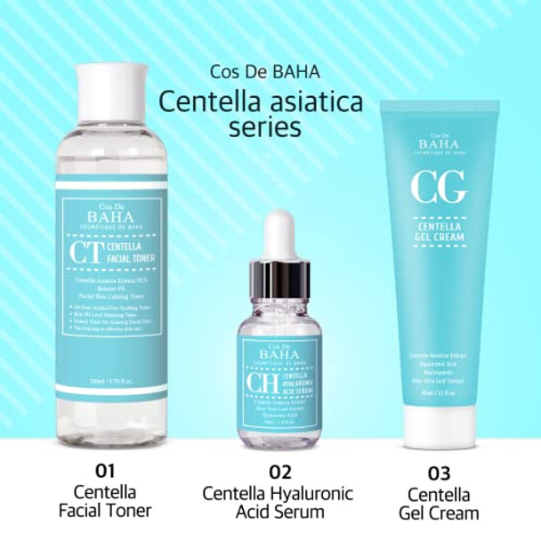 Cos De Baha Centella Asiatica Soothing Calming Cream For Face/Neck Cica Facial Gel Cream Lightweight Hydrate Boost Smooth Daily Face Moisturizer Silicone Lotion 1.5 Fl Oz (45Ml)