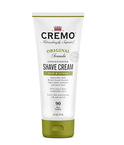 Cremo Barber Grade Sage & Citrus And Silver Water & Birch Shave Creams Ultraslick Shaving Cream For Men 6 Fl Oz Each