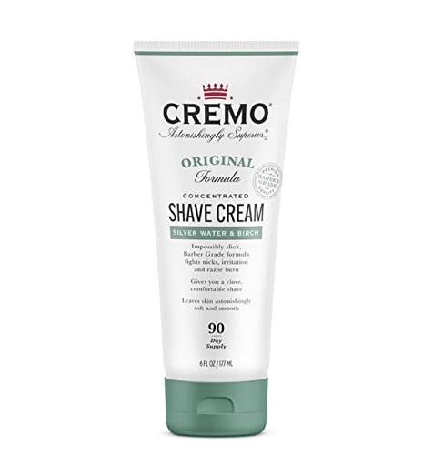 Cremo Barber Grade Sage & Citrus And Silver Water & Birch Shave Creams Ultraslick Shaving Cream For Men 6 Fl Oz Each