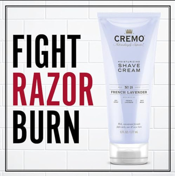 Cremo French Lavender Moisturizing Shave Cream Astonishingly Superior Ultraslick Shaving Cream For Women Fights Nicks Cuts And Razor Burn 6 Fl Oz (Pack Of 2)
