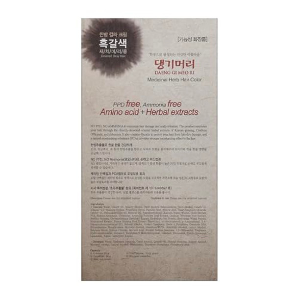 Daeng Gi Meo Ri Korean Herbal Hair Dye Color Cream Natural Brownppd Gray Coverage Hair Protection Highkeratin Formula 5 Oz