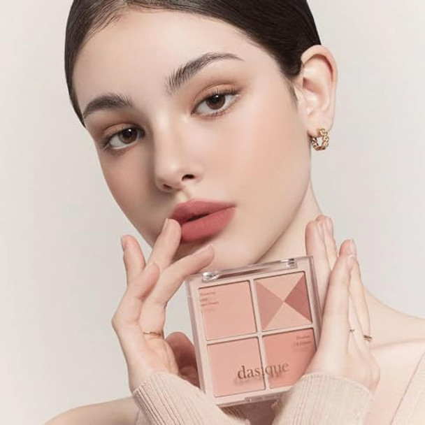 Dasique Blending Mood Cheek #04 Beige Knit L Vegan Cruelty L 4 Blendable Shades In Lightweight Longlasting Smooth Powder