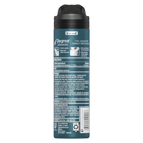Degree Deodorant Advanced 3.8 Ounce Dry Spray Sport Defense (Pack Of 3)