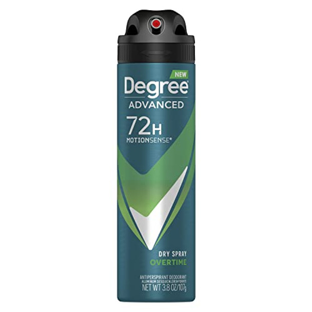 Degree Men Antiperspirant Dry Spray Overtime Deodorant For Men With Motionsense Technology 3.8 Oz