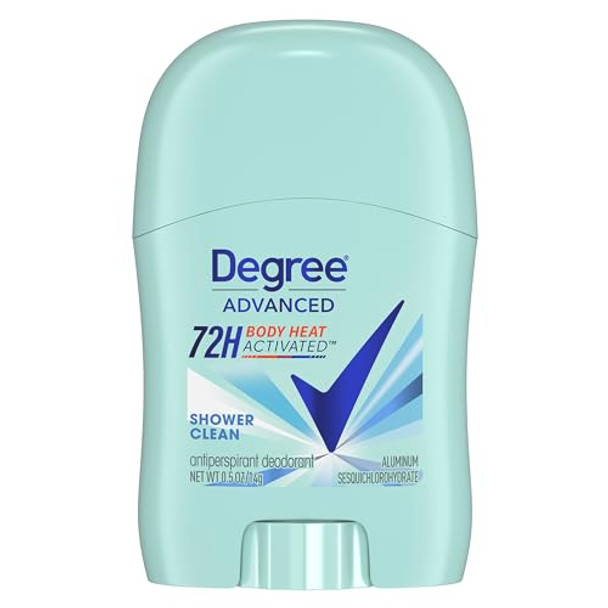 Degree Antiperspirant Deodorant Shower Clean 72Hour Sweat & Odor Protection Antiperspirant For Women With Body Heat Activated Technology 0.5 Oz