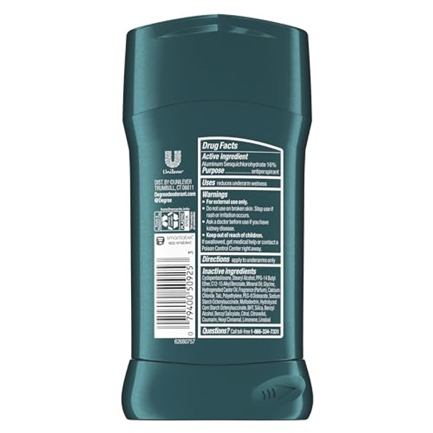 Degree Men Antiperspirant Deodorant Stick Deep Cedar & Lavender 4 Count 72Hour Sweat And Odor Protection Deodorant For Men With Body Heat Activated Technology 2.7 Oz