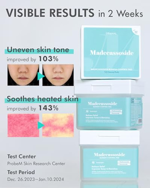 Dermal Madecassoside Blemish Control Pad + Ice Cooling Toner Pad Bundle
