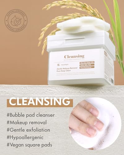 Dermal Rice Bubble Cleansing Pad 80 Pads + Collagen Hydrogel Melting Jelly Gel Mask 4 Ea Bundle