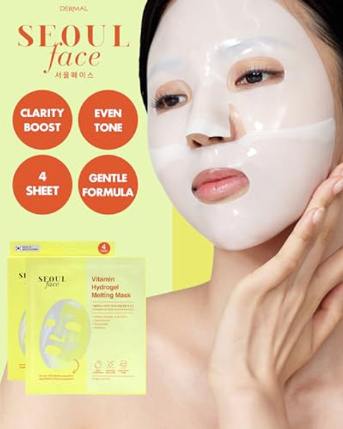 Dermal 39 Combo Pack Sheet Mask + Vitamin Hydrogel Melting Jelly Gel Mask 4Ea Bundle Dermal 39 Combo Pack Sheet Mask + Vitamin Hydrogel Melting Jelly Gel Mask 4Ea Bundle