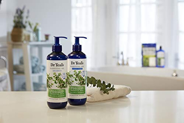 Dr. Teal'S Eucalyptus & Spearmint Conditioner (1 Bottle 16 Fl Oz) Volume & Bounce Essential Oils Brings Dull Looking Hair Back To Life Plant Proteins Strengthen Hydrate & Keep Hair Healthy