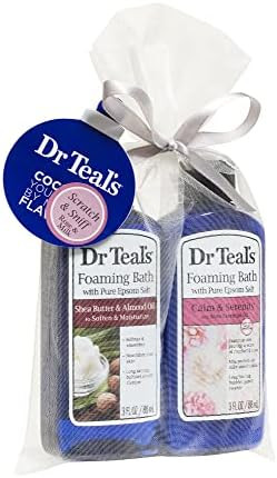 Dr Teal'S Foaming Bath Holiday  Combo Pack (6 Fl Oz Total): Soften & Moisturize With Shea Butter & Almond Oil And Calm & Serenity With Rose Essential Oil. Treat Your Skin Senses And Stress
