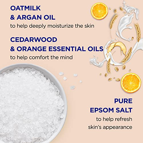 Dr Teal'S Pure Epsom Salt Soak Soothe & Comfort With Oat Milk & Argan Oil 3 Lbs & Epsom Salt Soaking Solution Soften & Nourish With Milk And Honey 48 Oz (Packaging May Vary)