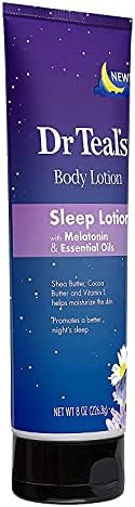 Dr Teal'S Foaming Bath And Lotion  Set (2 Pack 42Oz Total) 34Oz Relax & Relief Eucalyptus & Spearmint Foaming Bath 8Oz Nighttime Therapy Melatonin Body Lotion At Home Spa Kit