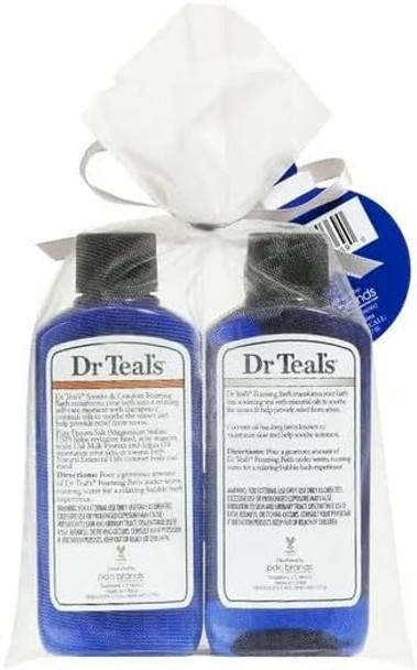 Dr Teal'S Foaming Bath With Pure Epsom Salt  Set Coconut Oil And Soothe & Comfort 3 Fl Oz Each