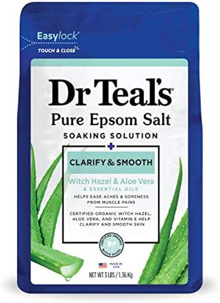 Dr Teal'S Epsom Salt Soak Bundles With Witch Hazel & Aloe Vera And With Oat Milk & Argan Oil 3 Lbs Each