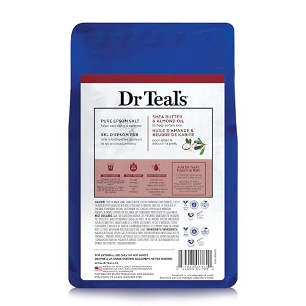 Dr Teal'S Epsom Salt Magnesium Soak Soften & Moisturize With Shea Butter & Almond Oil 3 Lbs