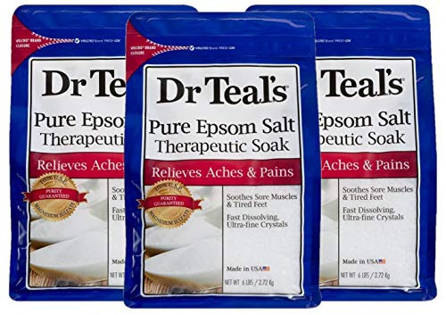 Dr. Teal'S Therapeutic Soak  Set (3 Pack 6Lbs Ea.) Unscented Soaking Solution Blended With Pure Epsom Salt Ease Aches & Pains Speedup Recovery Time At Home Pain Remedy