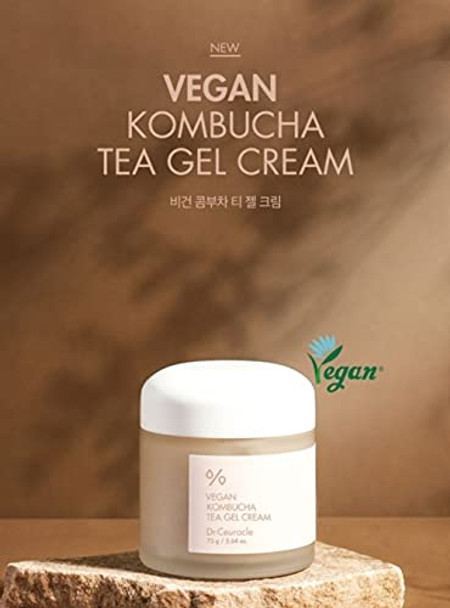 Dr.Ceuracle Vegan Kombucha Tea Gel Cream 2.65 Fl.Oz. Vegan All In One Gel Cream For All Skin Types With Kombucha Tea Extract
