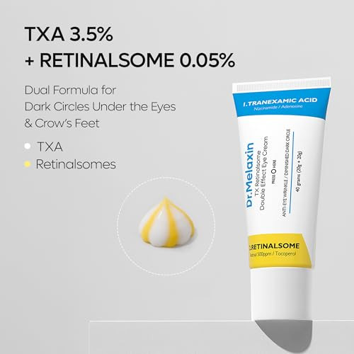 Dr.Melaxin Tx Tranexamic Acid Retinalsome Dual Eye Cream With Adenosine Niacinamide For Dark Circle Repairing Daily Antiaging Under Eye Care 50Ml Korean Skin Care