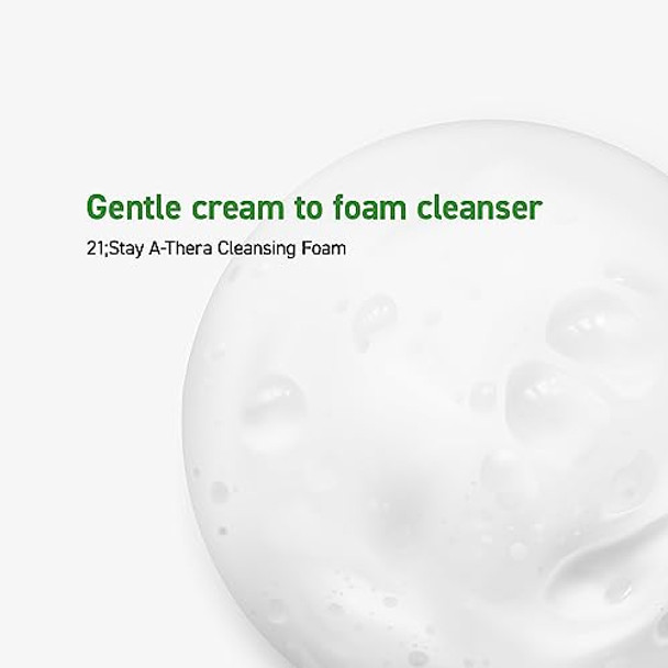 Athera Cleansing Foam Face Wash Facial Cleanser For Sensitive Skin Korean Beauty (3.38Fl.Oz) Dermatologist Tested 21Stay By Dr.Oracle
