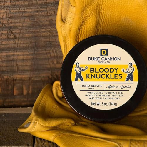 Duke Cannon Bloody Knuckles Hand Repair Balm Unscented Moisturizer Repair And Revitalize Dry Cracked Skin Ideal For Workers And Fighters 5 Oz. (3 Pack)