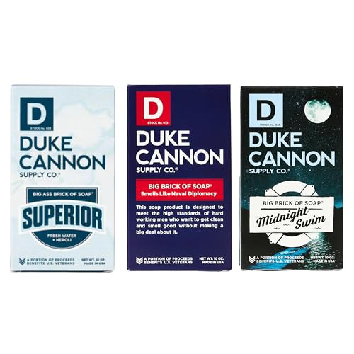 Duke Cannon Supply Co. Big Brick Of Soap Bar Frontier 30 Varietypack Extra Large Masculine Scents 10 Oz (Pack Of 3)