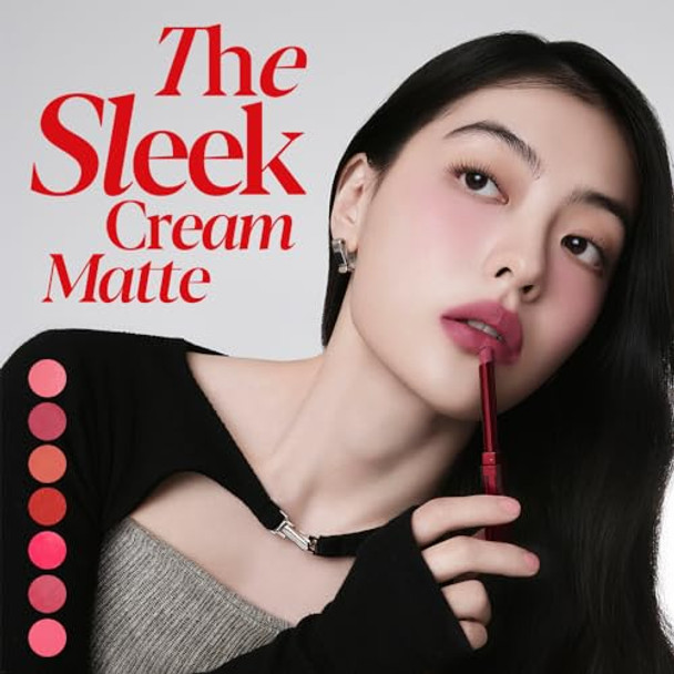 Espoir The Sleek Lipstick Cream Matte #7 Serenade 0.03Oz Lightweight Nude Tone Matte Lipstick Longlasting Vibrant Color Smooth Blur Lipstick Plump Over Lips Easily Korean Lip Makeup