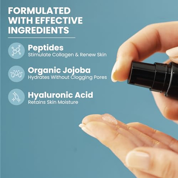 Collagen Peptide Serum Anti Aging Collagen Serum For Face Skin Brightening Reduces Fine Lines & Wrinkles Heals And Repairs Skin Microneedling Serum With Hyaluronic Acid (2 Oz)