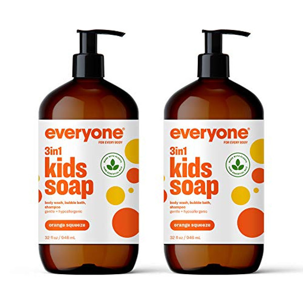 Everyone 3In1 Soap Body Wash Bubble Bath Shampoo 32 Ounce (Pack Of 2) Vanilla And Lavender Coconut Cleanser With Organic Plant Extracts And Pure Essential Oils (Packaging May Vary) (Pallet)