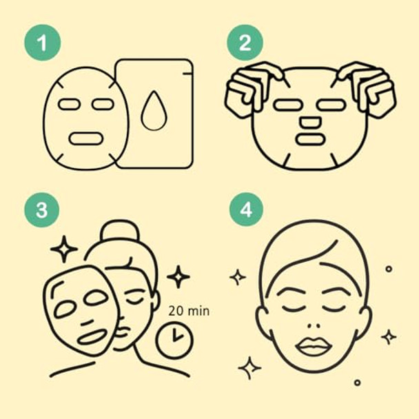 Farmstay Real Essence Facial Sheet 12Pack Korean Skincare Mask Combohypoallergenicmoisturizingnourishingvitalizing Refreshing0.78 Fl.Oz.12 Ea (Coconutavocadopeachmango)