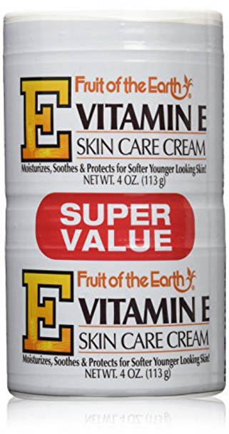 Fruit Of The Earth Vitamine Cream 4 Oz. + 4 Oz. Jar (Case Of 6)