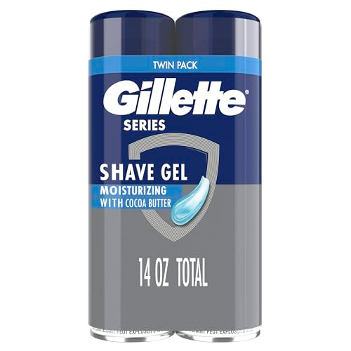 Gillette Series 3X Action Shave Gel Moisturizing Twin Pack 7 Ounce Each