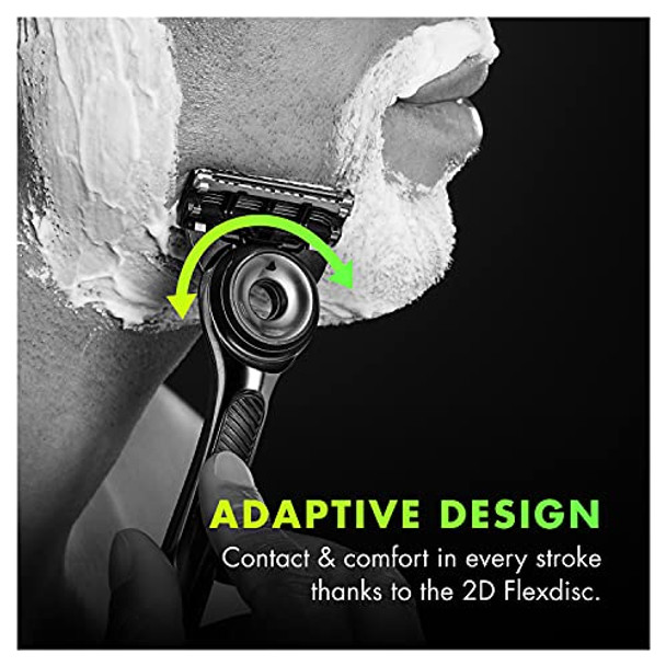 Gillettelabs With Exfoliating Bar By Gillette Razor For Men 1 Handle 1 Razor Blade Refill Includes Premium Magnetic Stand