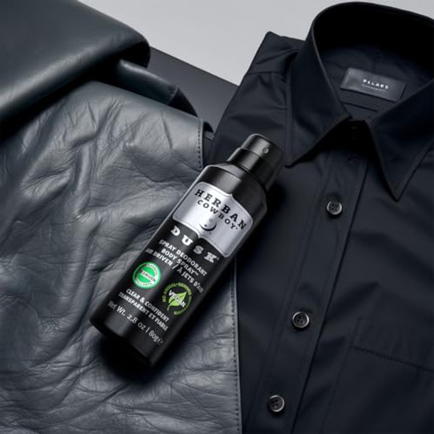 Herban Cowboy Dry Spray Deodorant Dusk 2.8 Oz Men’S Dry Spray Deodorant Enhanced With Parsley Rosemary & Sage No Parabens No Phthalates &  Vegan (3121) (1 Pack Forest)