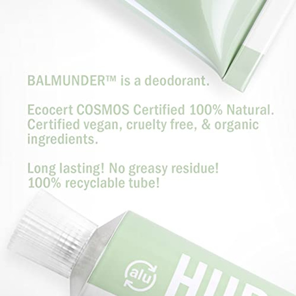 Hurraw Balmunder Deodorant (Almond Mint Lemongrass): Make A Pit Stop A Nongreasy Gentle Balmlike Cream That Works. Organic. Vegan. Body Odor Control For Underarms Cracks Toes. Made In Usa. 1Oz