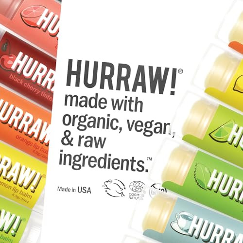 Hurraw Banana Lip Balm 2 Pack: Organic  Vegan Cruelty And Gluten . Nongmo 100% Natural Ingredients. Bee Shea Soy And Palm . Made In Usa