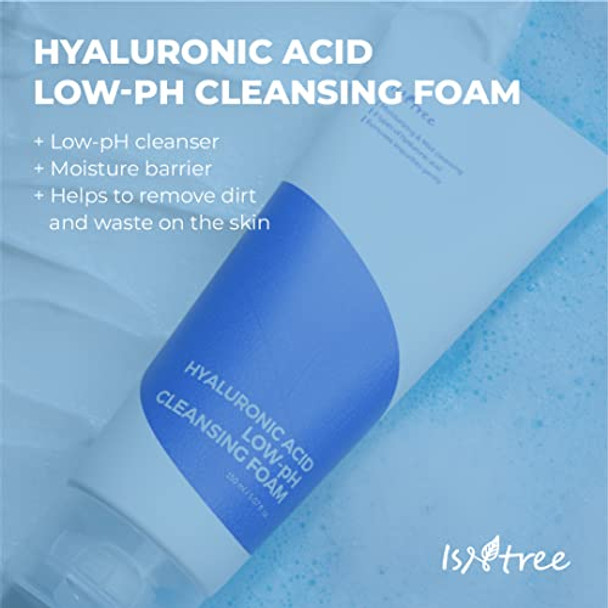 Isntree Hyaluronic Acid Lowph Cleansing Foam 150Ml 5.07 Fl.Oz Moisturizing & Mild Cleansing 8 Types Of Hyaluronic Acid Helps To Remove Impurities Gently