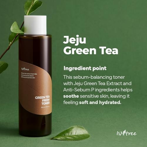 Isntree Green Tea Fresh Toner 200Ml 6.76 Fl Oz + Hyaluronic Acid Aqua Gel Cream 100Ml 3.38 Fl Oz
