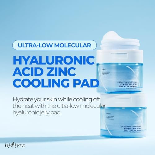 Isntree Ultralow Molecular Hyaluronic Acid Zinc Cooling Toner Pad (60 Pads)